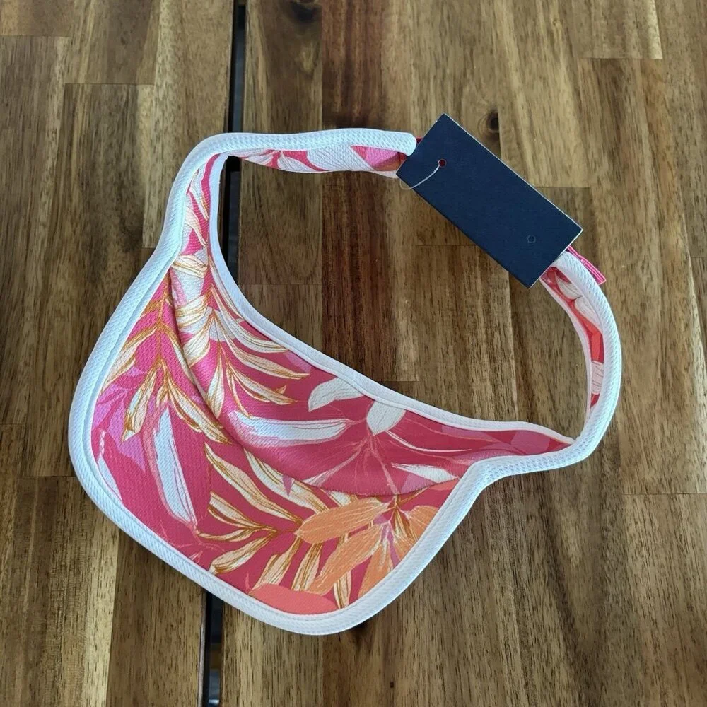 Tommy Bahama Women’s Pink Hat Visor Pineapple Preppy Resort Tennis‎ Pickleball